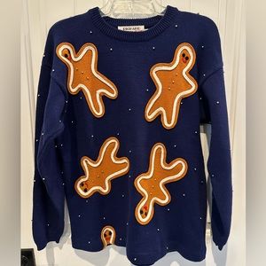 Richard Sport Vintage gingerbread man 90s Christmas sweater Sz S
